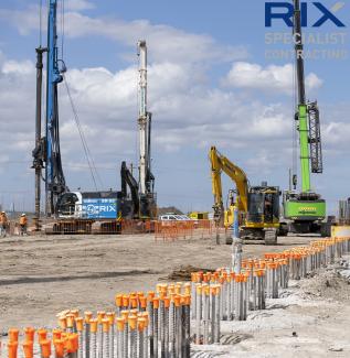 Piling almost complete at Airport Terminal Station