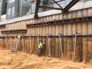 Secant Piled Wall Construction